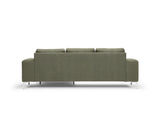 Italo 2 Seater Sofa + Chaise - Green