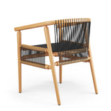 Loom Rounded Chair - Oak & Black