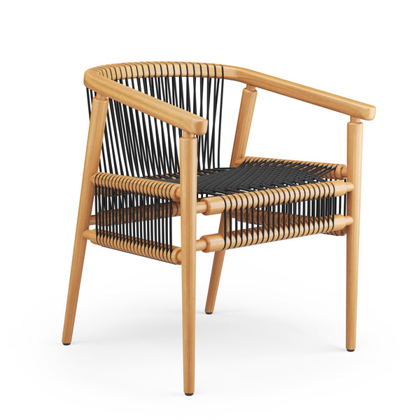 Loom Rounded Chair -  Oak & Black