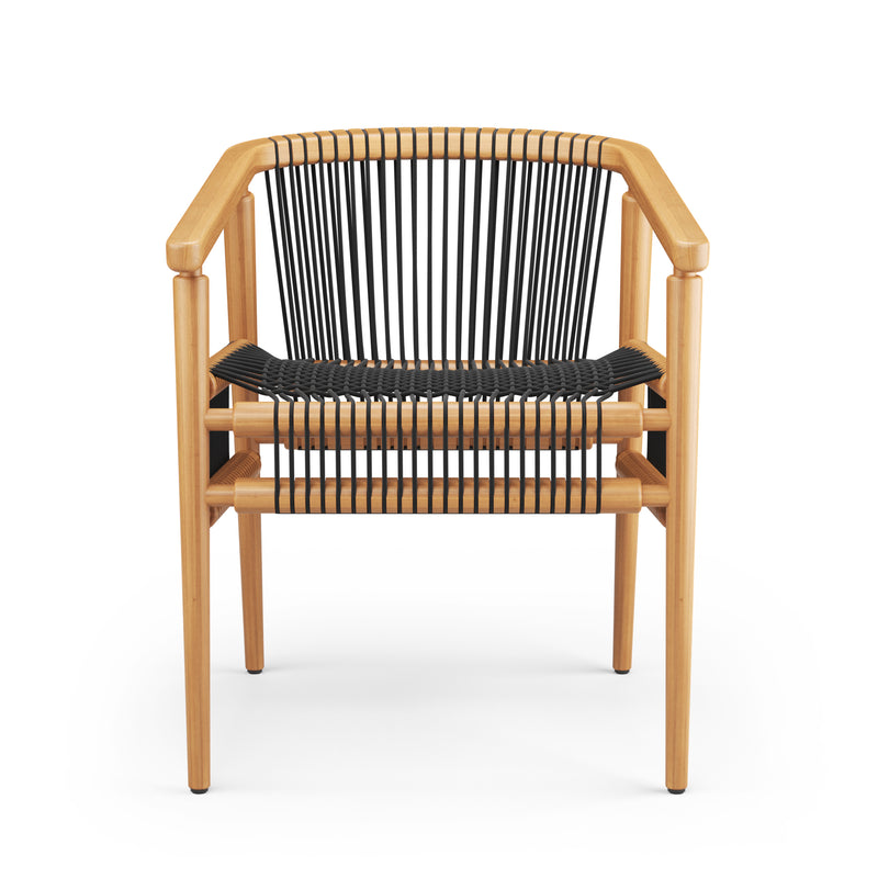 Loom Rounded Chair -  Oak & Black