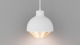 Strata Pendant Light - White & Brass