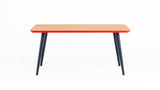 WW Oak, Red & Blue Dining Table - Custom Sizes - Hayche - Clerkenwell London