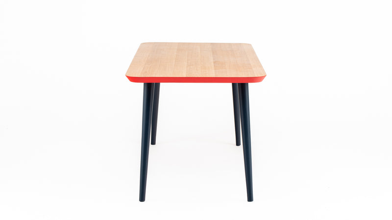 WW Oak, Red & Blue Dining Table - Custom Sizes - Hayche - Clerkenwell London