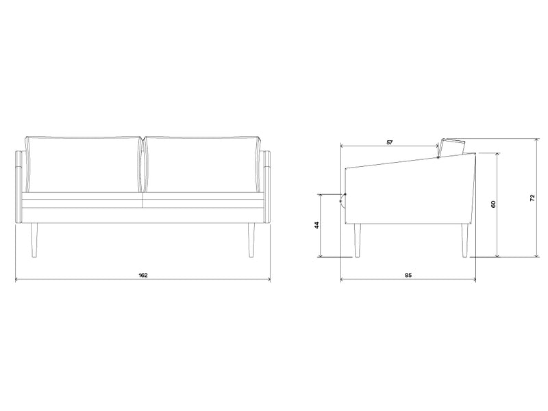 Slide 2.5 Seater Sofa - Blue