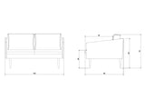 Slide 2 Seater Sofa - Blue