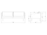 Slide 3 Seater Sofa - Yellow