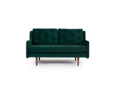 Button 2 Seater Sofa - Green