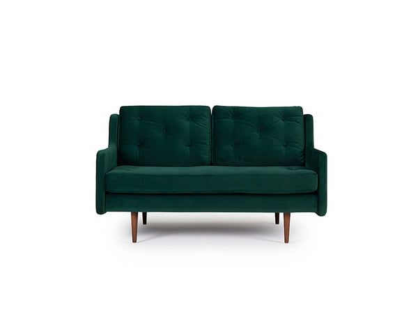 Button 2 Seater Sofa - Green