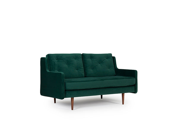 Button 2 Seater Sofa - Green