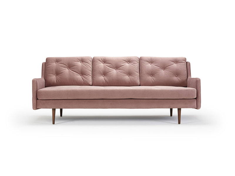Button 3 Seater Sofa - Pink