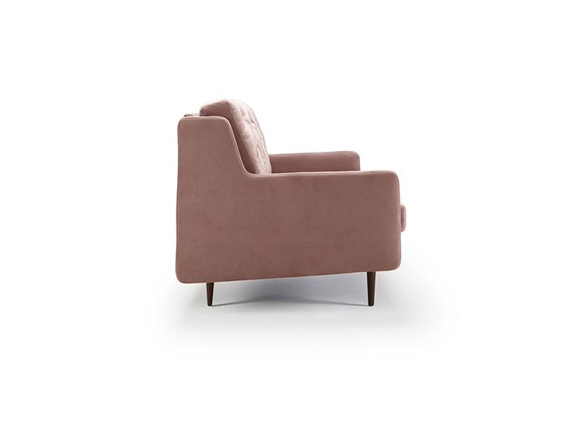 Button 3 Seater Sofa - Pink
