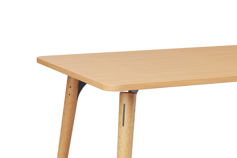 SLS Table - Rectangular - Wooden Legs - Black