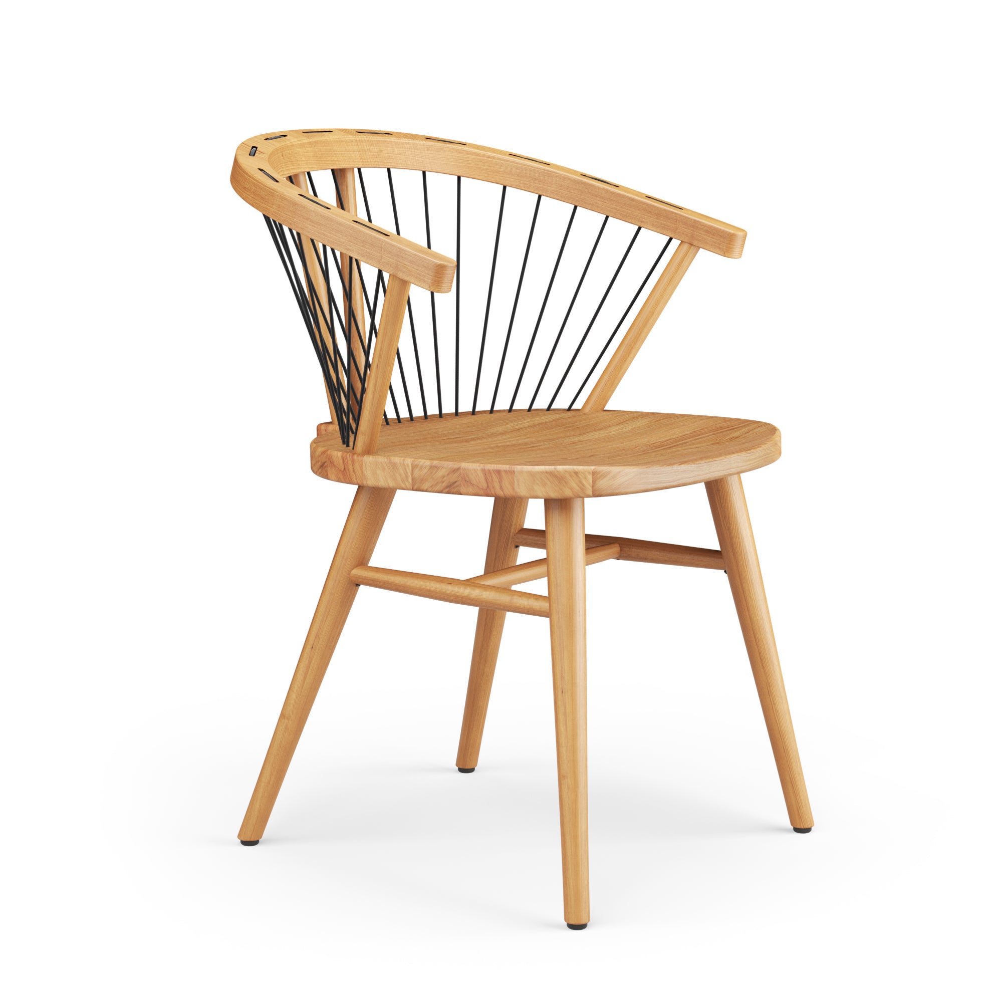 Cuerdas Rounded Chair - Oak & Black – Hayche (H Furniture Ltd)