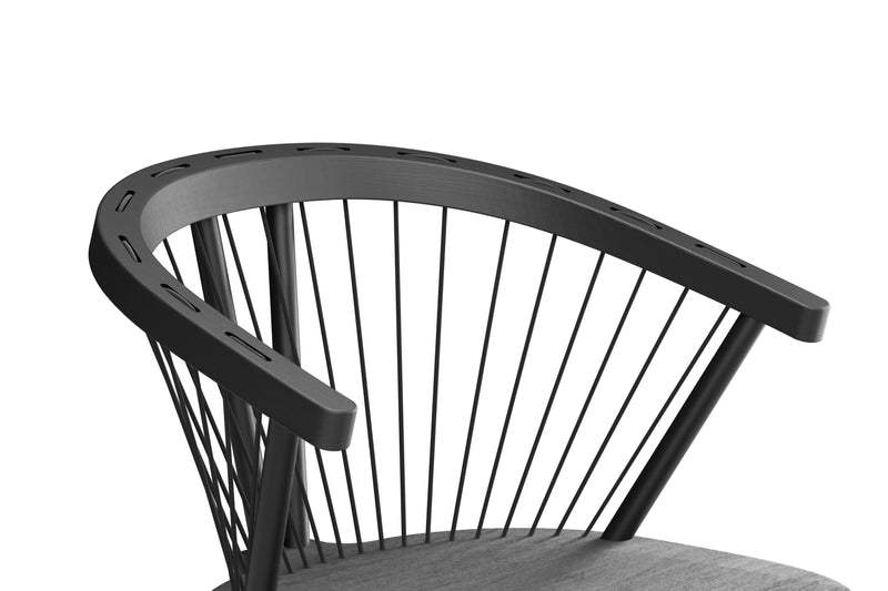 Cuerdas Rounded Chair - Black
