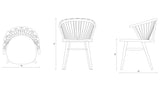 Cuerdas Rounded Chair - Oak & Black