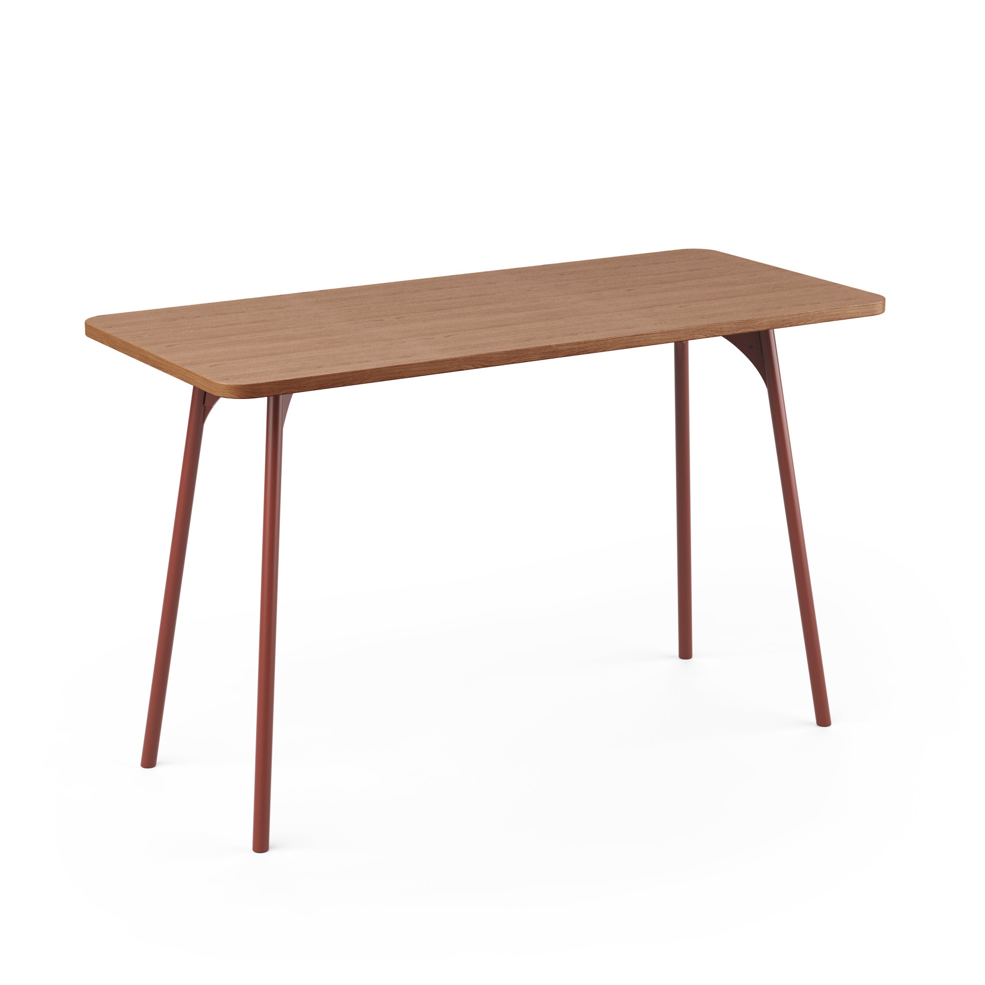 SLS Desk Metal Legs Brown Hayche (H Furniture Ltd)