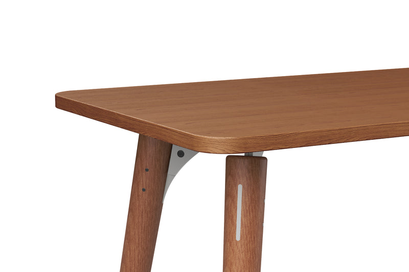 SLS Desk - Wooden Legs - Grey