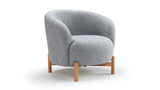 Glover Armchair - Wooden Base - Grey