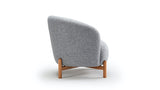 Glover Armchair - Wooden Base - Grey