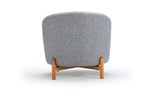 Glover Armchair - Wooden Base - Grey