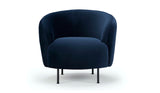 Glover Armchair - Metal legs - Blue