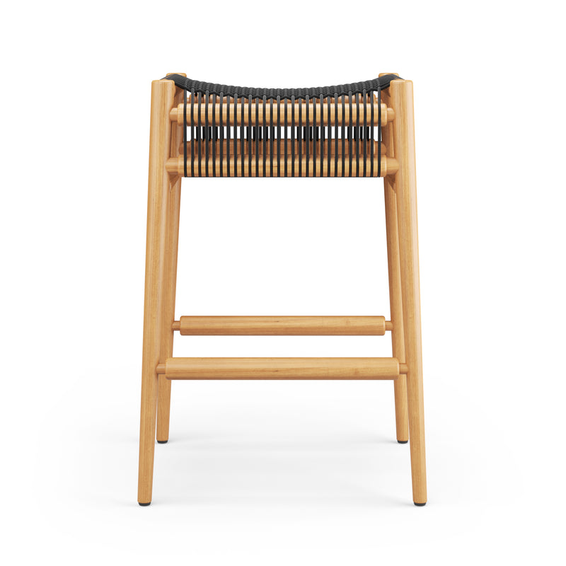 Loom Bar Stool - Oak & Black