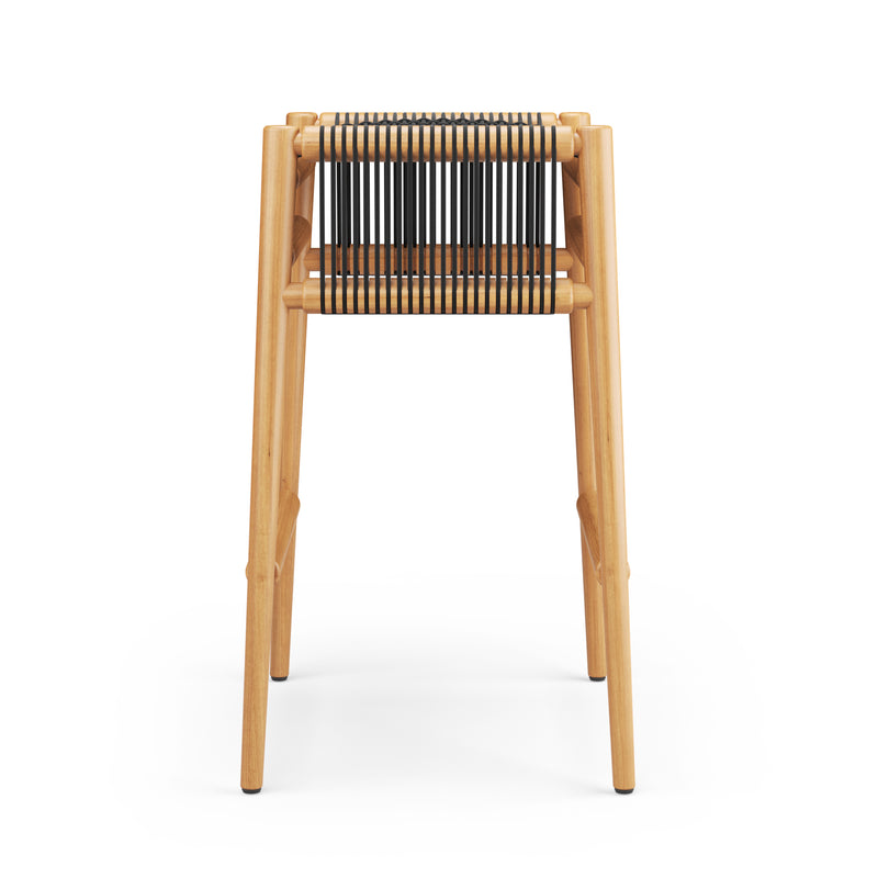 Loom Bar Stool - Oak & Black