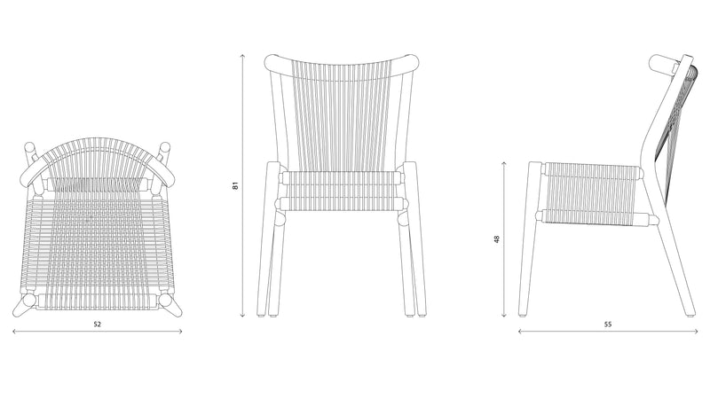 Loom Chair - Oak & Black