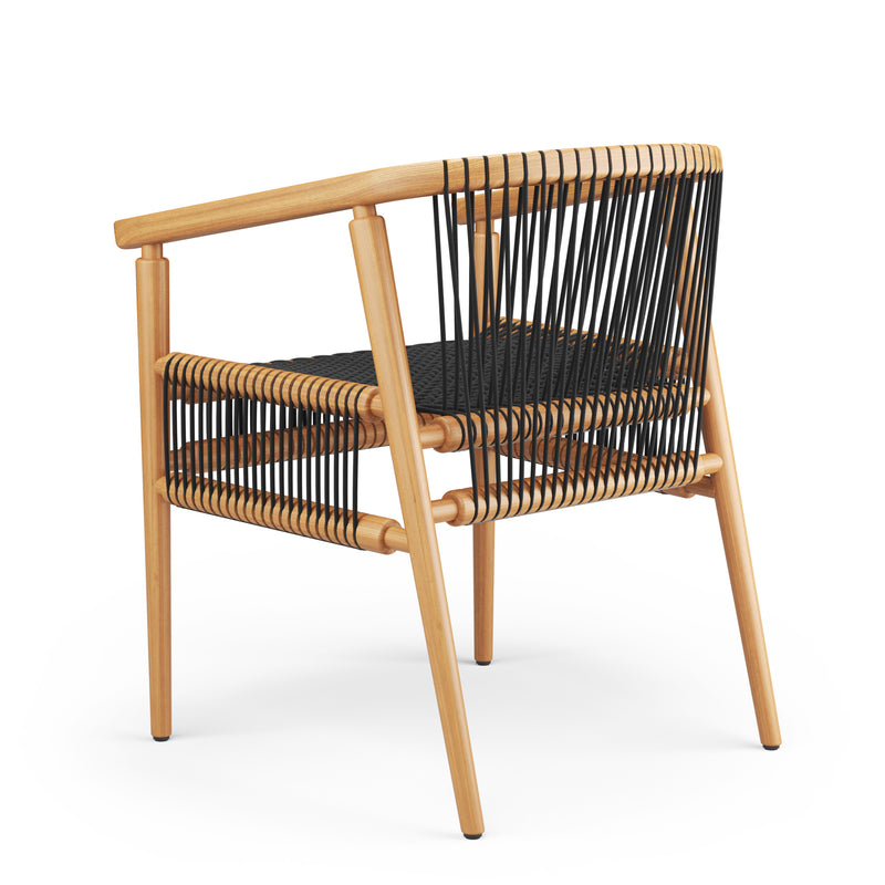 Loom Rounded Chair -  Oak & Black