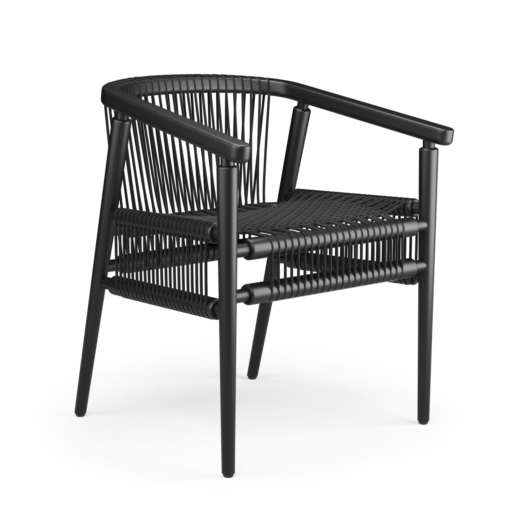 Still Rounded Chair Loom Rounded Chair - Black – Hayche (H Furniture Ltd)