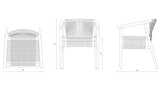 Loom Rounded Chair -  Oak & Black