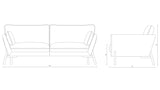 Nave 2 Seater Sofa - Grey