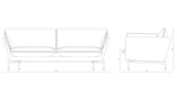 Nave Lux 2 Seater Sofa - Red