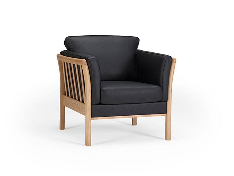 Oscar Armchair - Black Leather