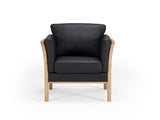 Oscar Armchair - Black Leather
