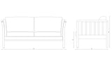 Oscar 2 Seater Sofa - Blue