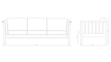 Oscar 3 Seater Sofa - Blue