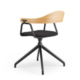 Otto Task Chair - 4 Legs - Oak & Fabric