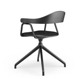 Otto Task Chair - 4 Legs - Black & Leather