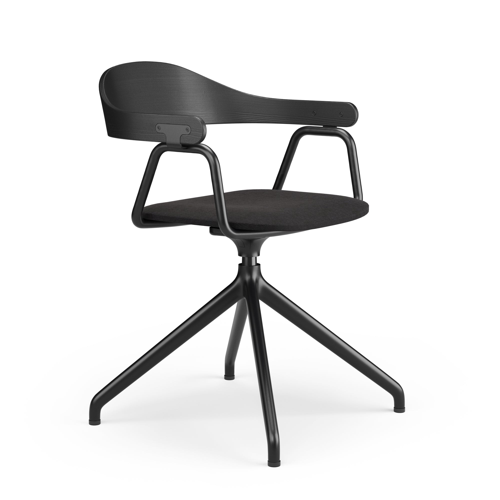 Otto Task Chair - 4 Legs - Black & Fabric – Hayche (H Furniture Ltd)