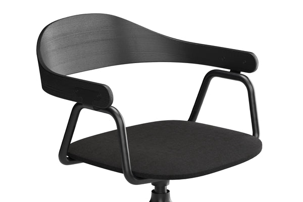 Otto Task Chair - 4 Legs - Black & Fabric