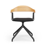 Otto Task Chair - 4 Legs - Oak & Fabric