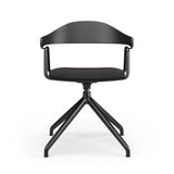 Otto Task Chair - 4 Legs - Black & Fabric