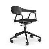 Otto Task Chair - 5 Legs w. Wheels - Black & Leather
