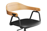Otto Task Chair - 5 Legs w. Wheels - Oak & Leather