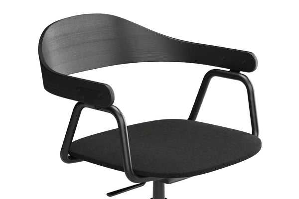 Otto Task Chair - 5 Legs w. Wheels - Black & Fabric