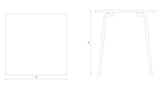 Otto Square Table - White