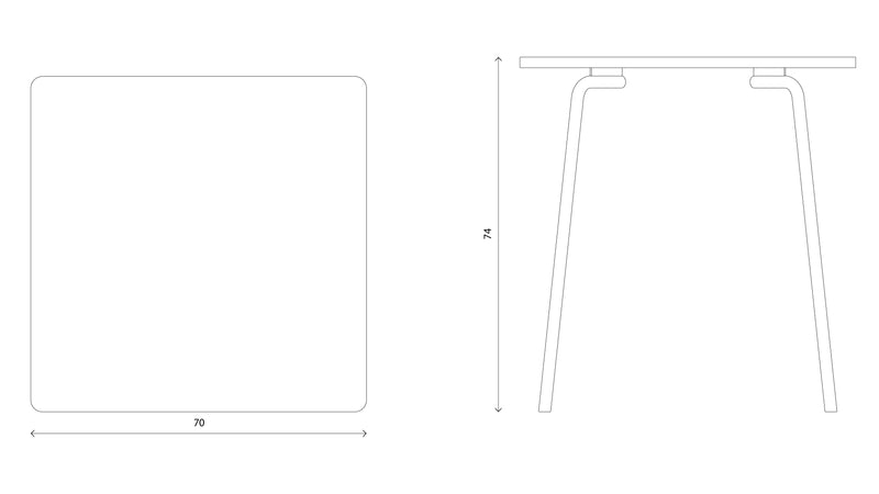 Otto Square Table - White