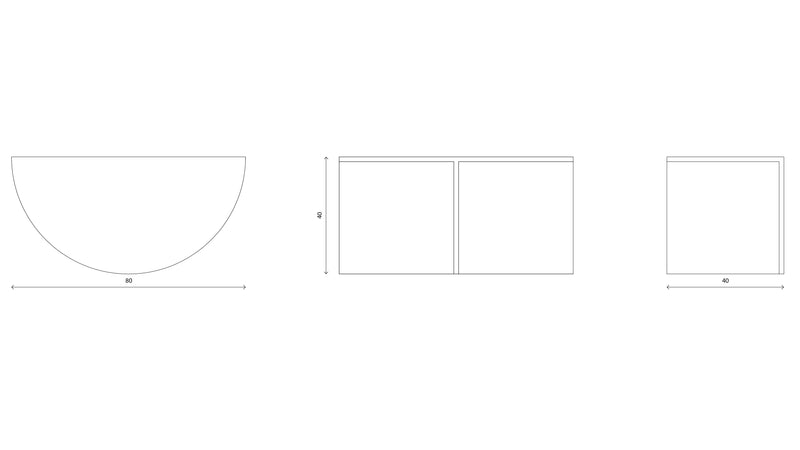 Pie Chart System - 1/2 Table - Black