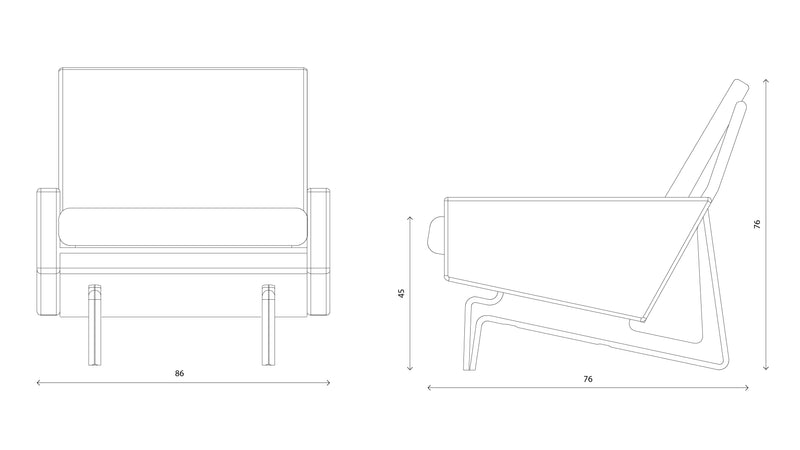 Retro Armchair - Grey